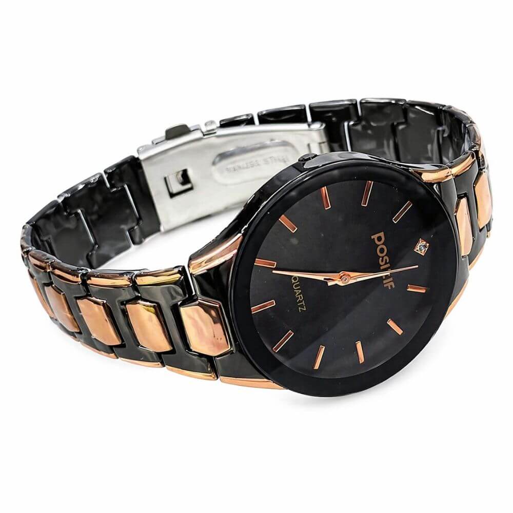 Black Rose Couple Watch